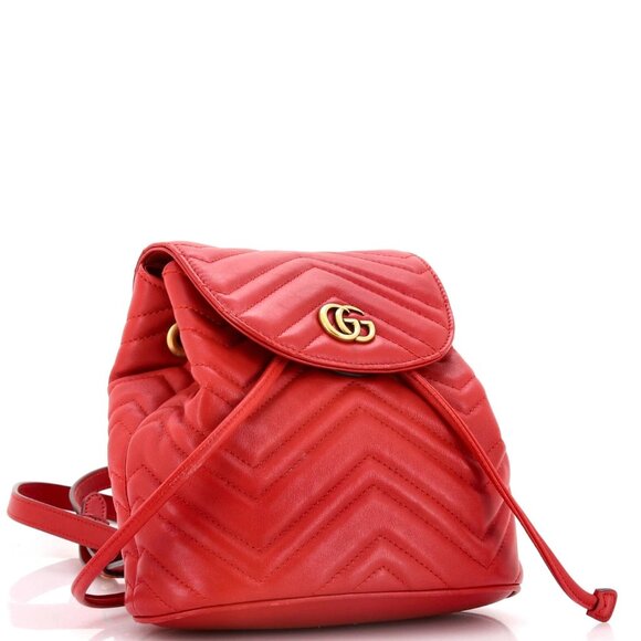 Gucci GG Marmont Drawstring Backpack Matelasse Leather Mini reb-760-091725 - Picture 3 of 8